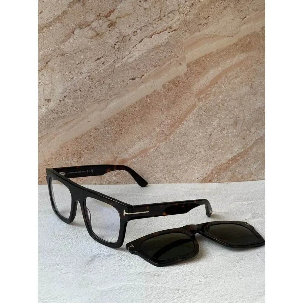 NEW Tom Ford FT6068-B Fausto Clip On Bluelight Frames in Brown